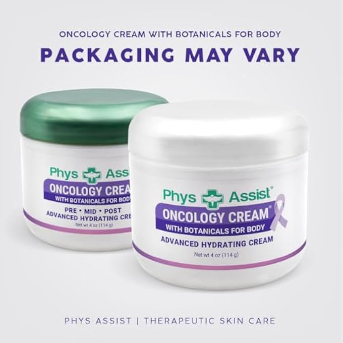PhysAssist ONCOLOGY CREAM 4 OZ PLUS 3 PACK LIP BALM. HYDRATING TO STRESSED SKIN UNDERGOING CHEMO OR RADIATION. SKIN THERAPY. MADE WITH BOTANICALS. - Image 2